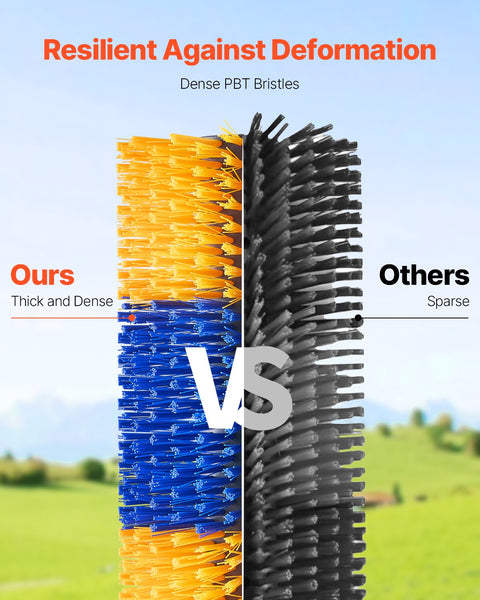 Vevor Livestock Scratching Brush Horse With 2 Screws 20 X 7.5 In Cow Scratcher For Back Itch Relief & Keep Cleaning Grooming Post Pig Cattle Supplies