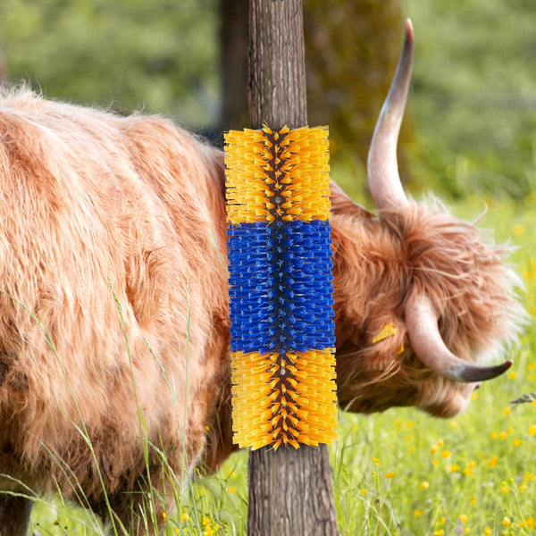 Vevor Livestock Scratching Brush Horse With 2 Screws 20 X 7.5 In Cow Scratcher For Back Itch Relief & Keep Cleaning Grooming Post Pig Cattle Supplies