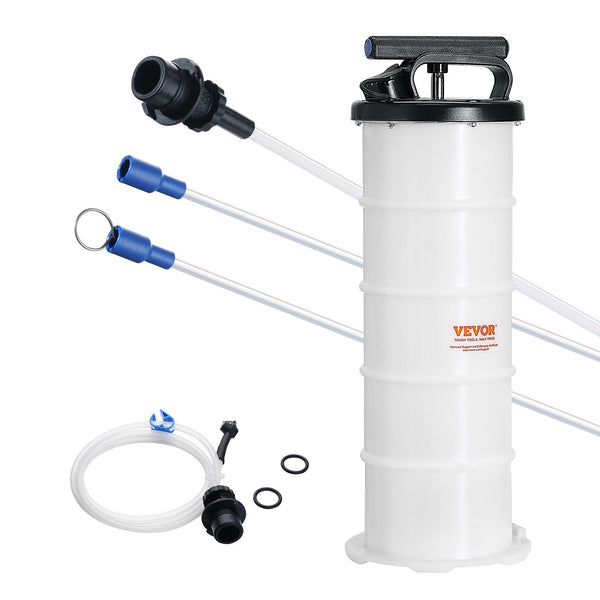 Vevor Fluid Extractor 6.5 Liters Capacity Manual Hand Operated Oil Changer Vacuum With Dipstick And Suction Hose Pump For Automotive Fluids Evacuation
