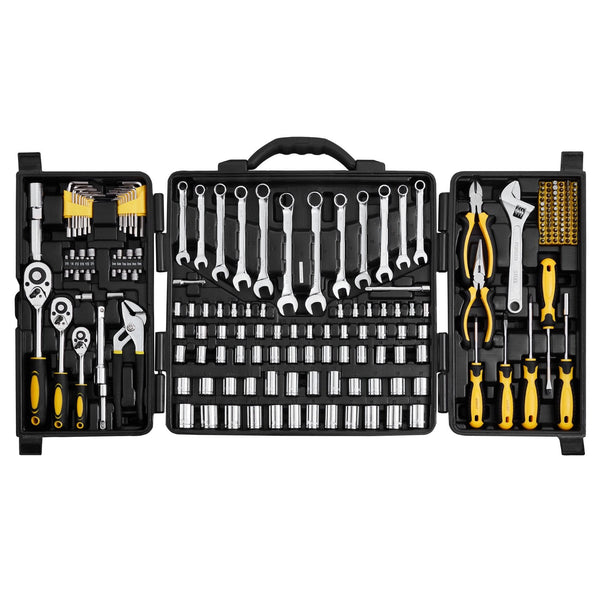 Vevor 207 Piece Mechanics Tool Set 1/4" 3/8" 1/2" Drive Sockets Sae And Metric Sockets & Socket Sets