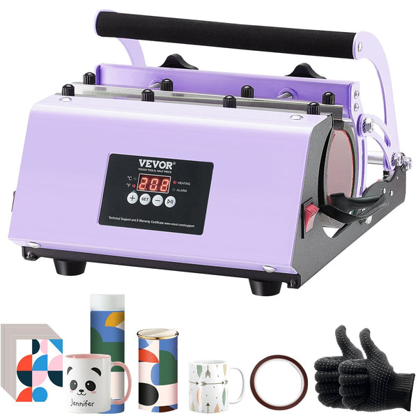 Vevor Tumbler Heat Press Machine 11 30Oz Mug Sublimation Tumblers Purple Craft Printmaking