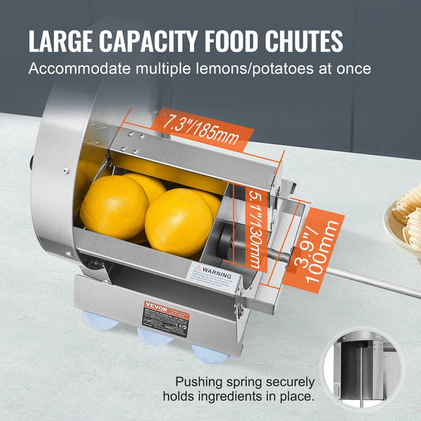 Manual Vegetable Fruit Slicer 0 0.5"/0 12Mm Thickness Adjustable Commercial Machine Stainless Steel Food Cutter Slicing With Spare Blades For Potato C