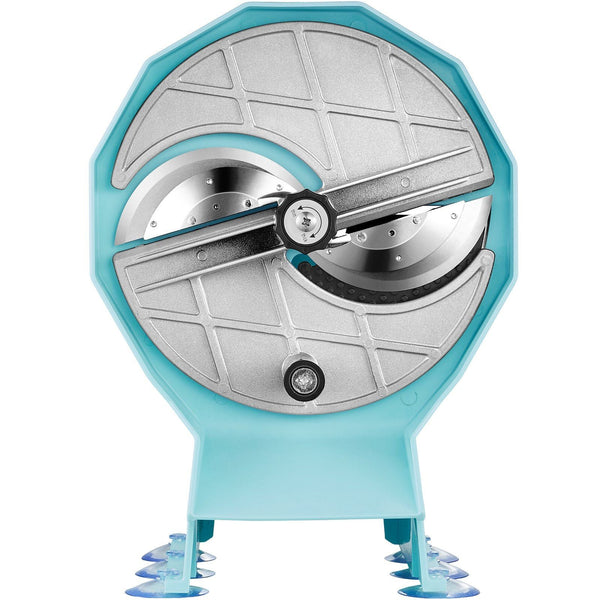 Manual Vegetable Fruit Slicer 0 0.5"/0 12Mm Thickness Adjustable Commercial Machine Double Feed Ports Stainless Steel Blade Food Cutter Slicing For Cu