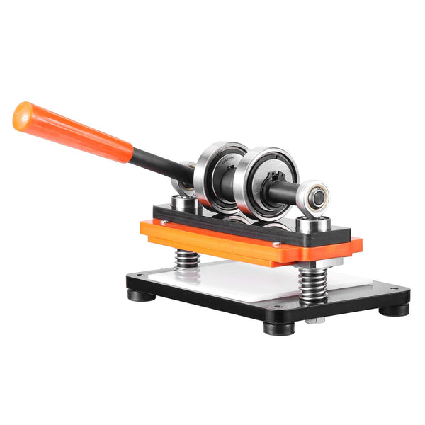 Leather Cutting Machine 7.1 X 3.9 In Embossing Plate Manual Die Cutter 0.47 Pressure Stroke Dual Guide Shafts For Various Of Materials Other Leather T