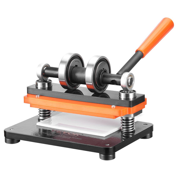 Leather Cutting Machine 7.1 X 3.9 In Embossing Plate Manual Die Cutter 0.47 Pressure Stroke Dual Guide Shafts For Various Of Materials Other Leather T