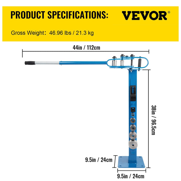 Yp 38 Metal Bender 1 Inch Flat Bar Square Rod Bending 7 Dies With Floor Stand Other Metalworking Supplies