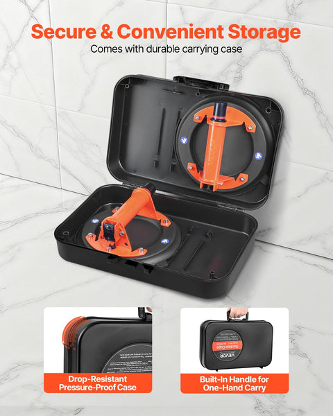 Vacuum Suction Cup 203Mm Glass Lifter With Metal Handle 195 Kg Max Lifting Capacity Tile Tool Carrying Case For Large Granite Drywall Windows Pack Cra