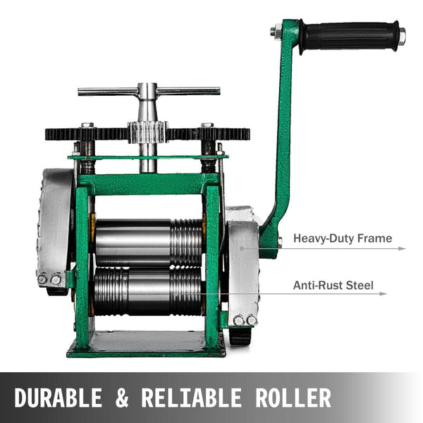 Combination Rolling Mill Machine Roller Width: 120 Mm Diameter: 55 Jewellery 85Mm Flat Manual Jewelry Press Tabletting Tool Diy Tools Other Hand Tools