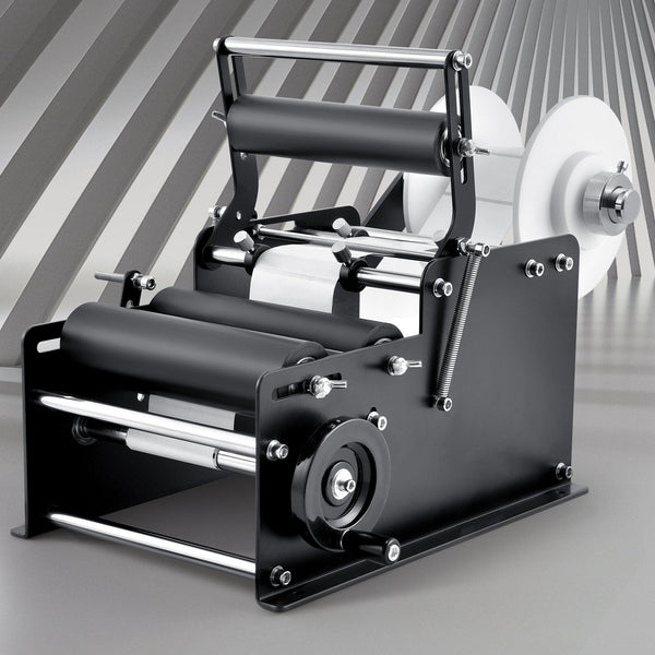 Vevor Manual Round Labeling Machine 15 20Pcs/Min Bottle Applicator For Bottles Adjustable Labeler Suitable Diameter 120 Mm (With Pressing Bar) Label P