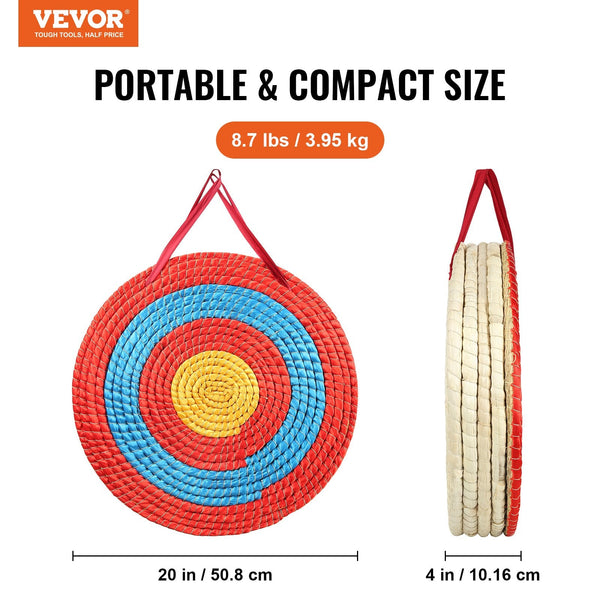 20 Inch 5 Layer Straw Archery Target Round Bow Shooting Practice Archery Targets