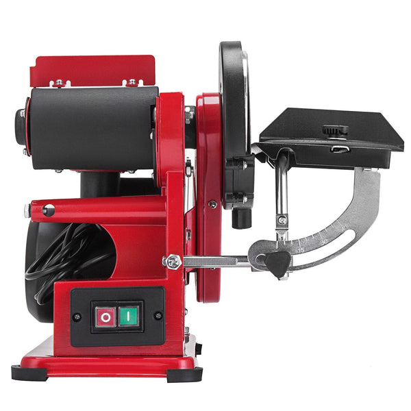 Vevor Belt Sander 4" X 36" Disc Combo Electric Adjustable Bench 375W Grinder Sanding Machine With Rubber Foot Pad Red Sanders