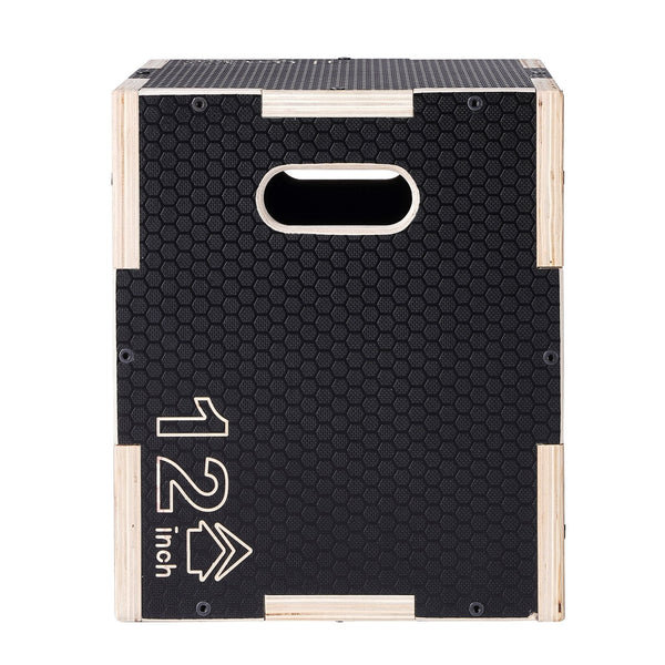 Vevor 3 In 1 Plyometric Jump Box 16/14/12 Inch Wooden Platform & Jumping Agility Anti Slip Fitness Exercise Step Up For Home Gym Training Conditioning