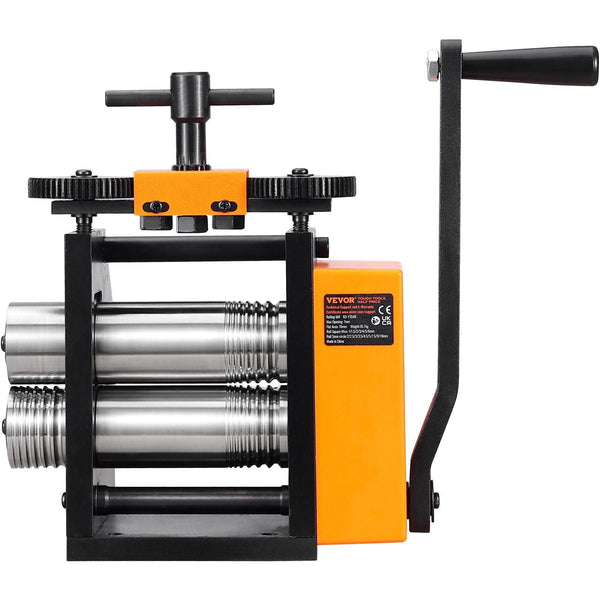 Rolling Mill 3"/76 Mm Jewelry Machine 1: 2 Gear Ratio In Multi Function 0.1 7Mm Press Thickness For Metal Making Sheet Square Wire Semicircle Pattern