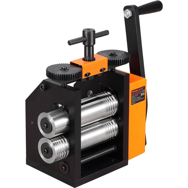 Rolling Mill 3"/76 Mm Jewelry Machine 1: 2 Gear Ratio In Multi Function 0.1 7Mm Press Thickness For Metal Making Sheet Square Wire Semicircle Pattern