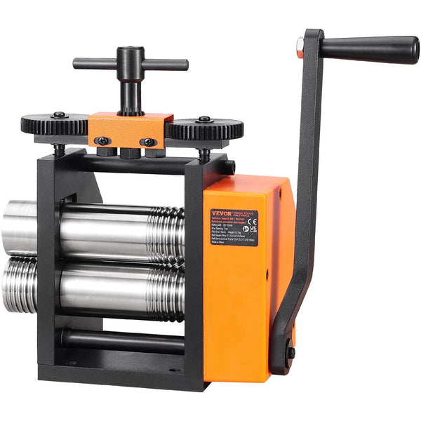 Rolling Mill 3"/76 Mm Jewelry Machine 1: 2 Gear Ratio In Multi Function 0.1 7Mm Press Thickness For Metal Making Sheet Square Wire Semicircle Pattern