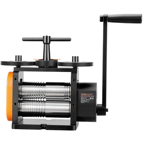 Vevor Rolling Mill 2.24"/57 Mm Jewelry Machine 1: Gear Ratio 3 In 1 Multi Function 0 5.5 Press Thickness For Metal Making Sheet Square Wire Elliptical