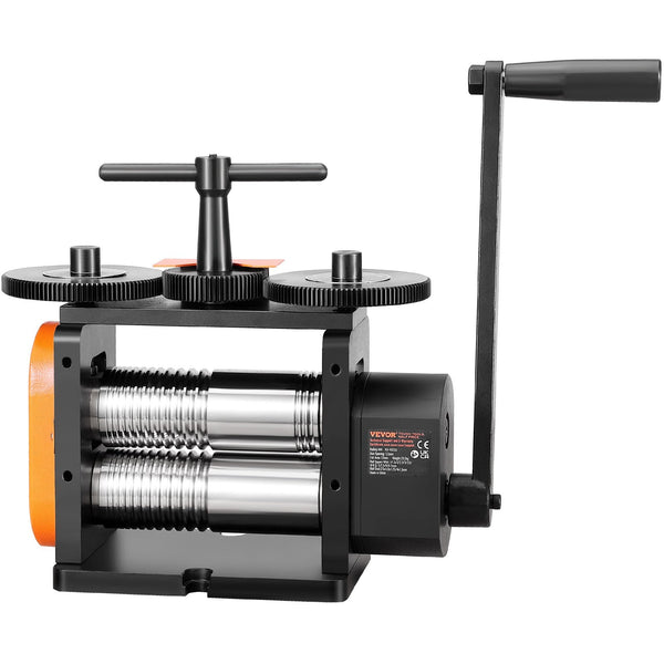 Vevor Rolling Mill 2.24"/57 Mm Jewelry Machine 1: Gear Ratio 3 In 1 Multi Function 0 5.5 Press Thickness For Metal Making Sheet Square Wire Elliptical