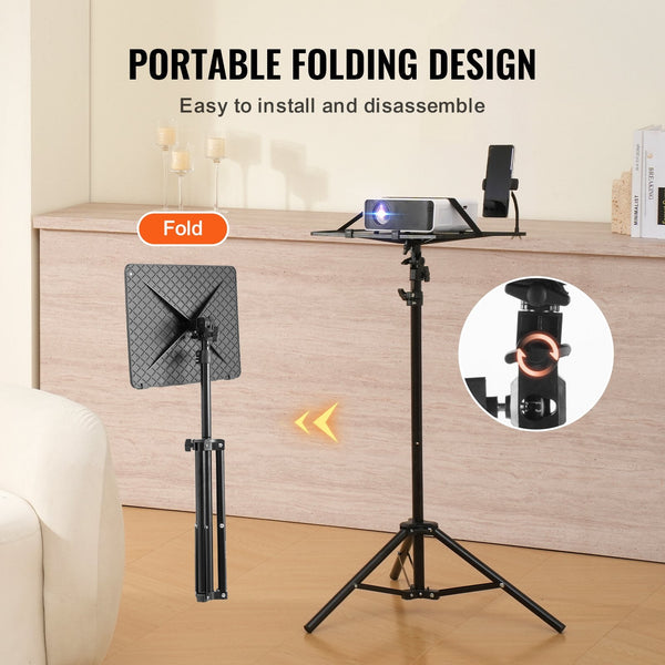 Projector Stand Laptop Tripod Adjustable Height From 26.97 To 63 In Stands Holders & Car Mounts