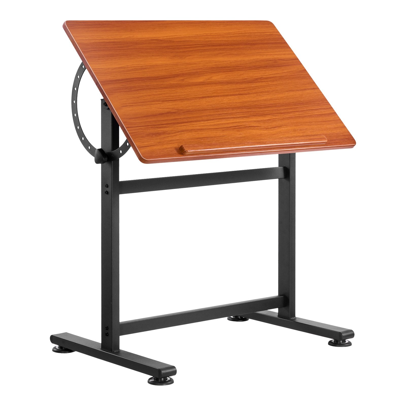 Vevor Drafting Table Adjustable Tilt Wooden Drawing Desk H Frame ...