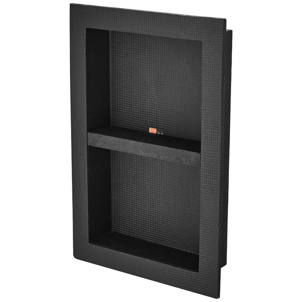 Shower Niche Recessed Wall Organiser Double Shelf Tile Ready Black 16 X 24 Inch Other Shower & Bath Accessories