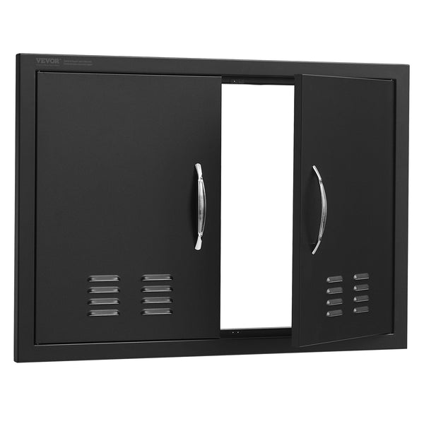 Vevor Bbq Access Door762 X533 Mm Double Outdoor Kitchen Cold Plate Flush Mount Wall Vertical With Handles And Ventss For Island Grilling Station Outsi