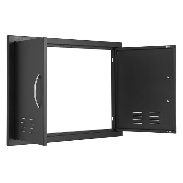 Vevor Bbq Access Door762 X533 Mm Double Outdoor Kitchen Cold Plate Flush Mount Wall Vertical With Handles And Ventss For Island Grilling Station Outsi