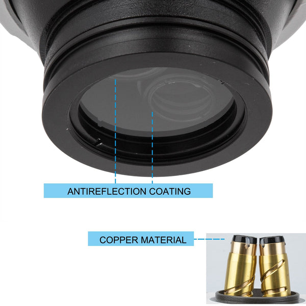 3.5X 90X Trinocular Stereo Microscope With Pillar Stand Biological Reliable Lab Microscopes