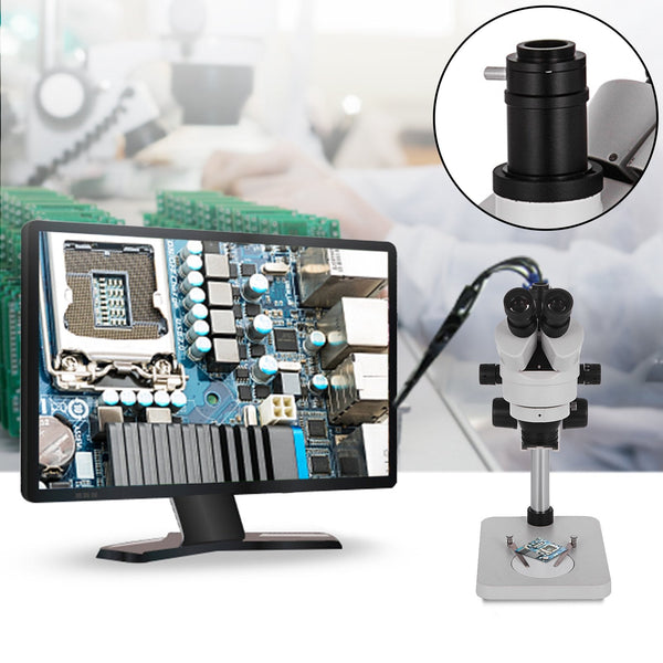 3.5X 90X Trinocular Stereo Microscope With Pillar Stand Biological Reliable Lab Microscopes
