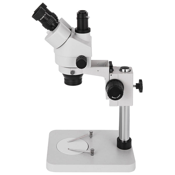 3.5X 90X Trinocular Stereo Microscope With Pillar Stand Biological Reliable Lab Microscopes