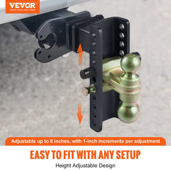 Trailer Hitch 203.2Mm Drop 165.1Mm Rise 63.5Mm Receiver Tow Ball Mount Trailer Parts