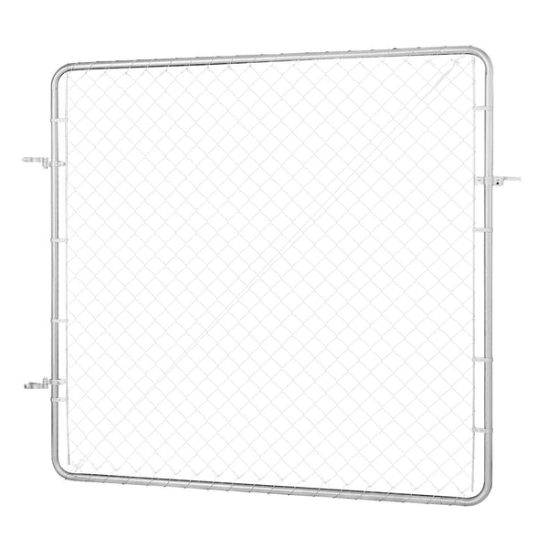 Vevor Chain Link Fence Gate 70 X 72 In Adjustable Panel Fit 3 Ft (W) 4 (H) Garden Opening Rust Resistant Galvanized Fencing For Farm Posts Not Include