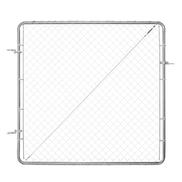 Vevor Chain Link Fence Gate 70 X 72 In Adjustable Panel Fit 3 Ft (W) 4 (H) Garden Opening Rust Resistant Galvanized Fencing For Farm Posts Not Include