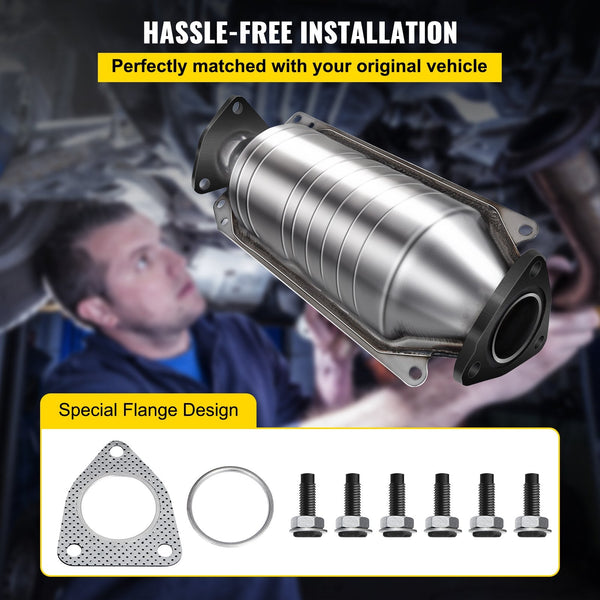 Vevor Catalytic Converter Compatible With 1998 2002 Honda Accord 2.3L Direct Fit High Flow Series Stainless Steel Exhaust Pipe Flange Design & Gasket
