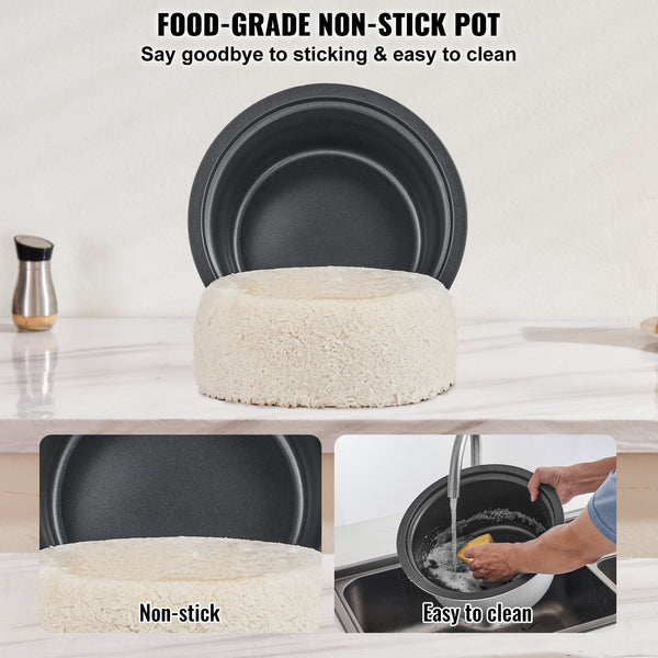 Vevor Commercial Rice Cooker 40 Cup 8L Large Nonstick Warmer Light Blue Rice Cookers