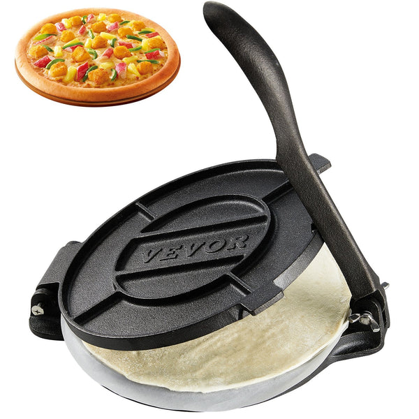 Tortilla Press 8 Inch And Roti Maker Cast Iron Heavy Duty Tortilladora Seasoned Pataconera With 100 Pcs Parchment Paper Dough For Flour Tawa Silver Ot