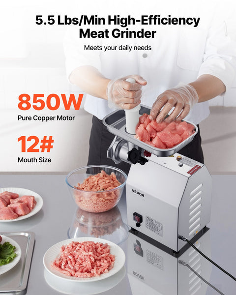 Vevor Commercial Electric Meat Grinder 5.5 Lbs/Min Sausage Stuffer Maker Kitchen Sausage Stuffers