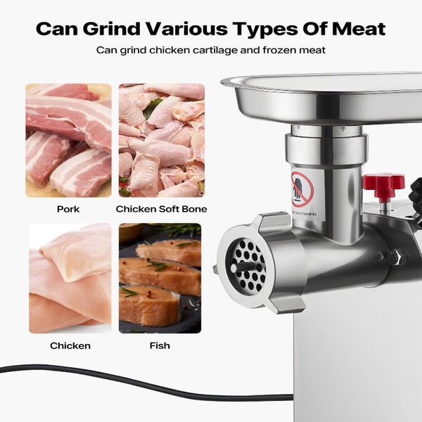 Vevor Commercial Electric Meat Grinder 4.5 Lbs/Min Sausage Stuffer Maker Kitchen Sausage Stuffers