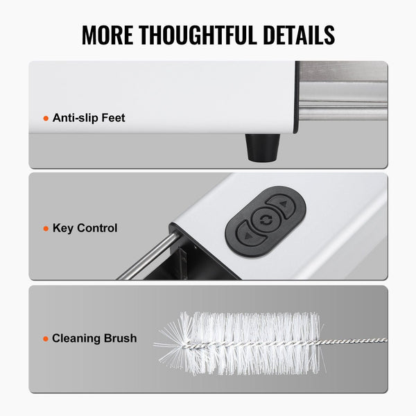 Electric French Fry Cutter Potato Slicer With 1/2 Inch And 3/8 Stainless Steel Blades Chopper W/ Anti Slip Feet Great For Fries Cucumber Vegetables Ca