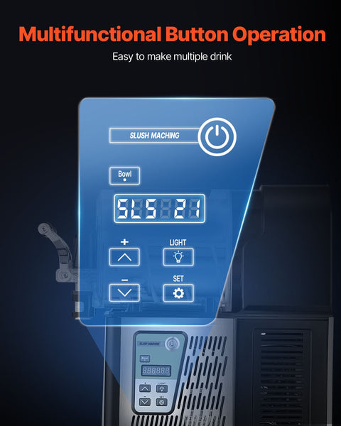 Vevor 3L Commercial Slushy Machine Margarita Smoothie Frozen Drink Maker Slushie Makers