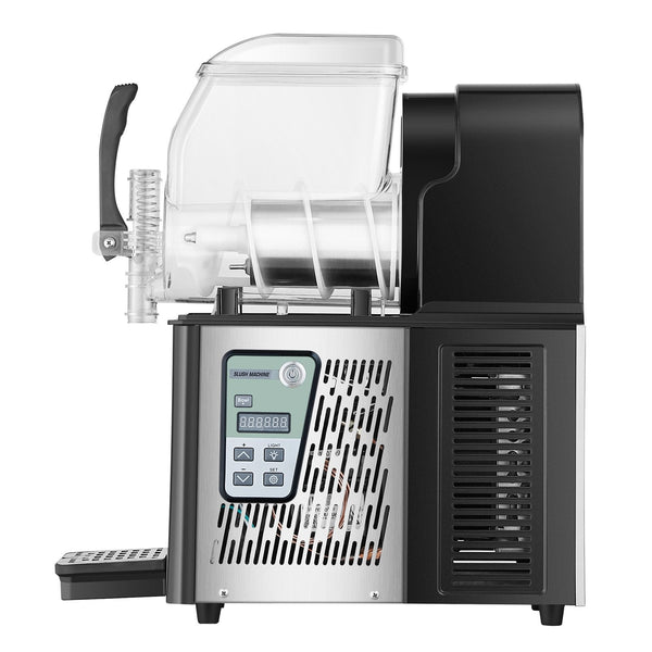 Vevor Commercial Slushy Machine 4L Single Tank Frozen Drink 16 Cups Stainless Steel Margarita Smoothie Maker Slushie For Home Party Restaurants Cafe B