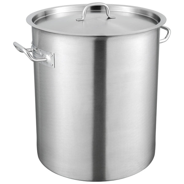Vevor Stainless Steel Stockpot 42 Quart Large Cooking Pots Multipurpose Cookware Sauce With Lid & Handle Heavy Duty Commercial Grade Sanding Treatment