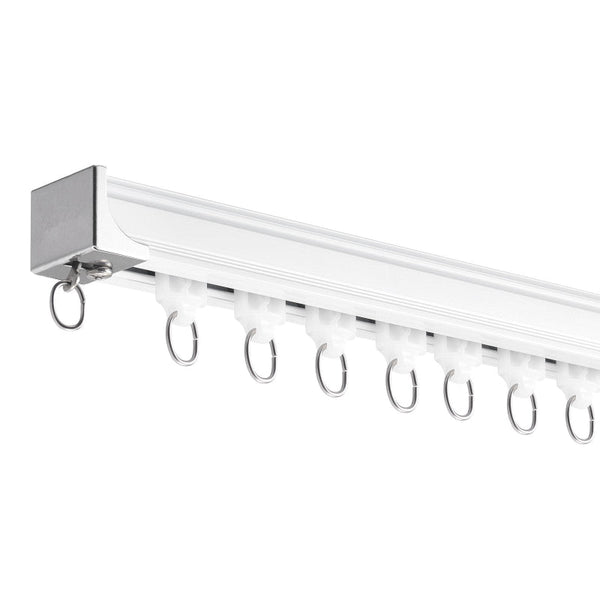 Vevor Ceiling Curtain Track Set 5.9 Ft/1.8 Meter_Oom Divider With Hooks White Curtain Poles & Accessories