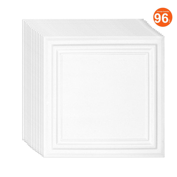 Vevor Ceiling Tiles 96 Pack 20 X In Polystyrene Easy Installation Glue Up Other Flooring & Tiles