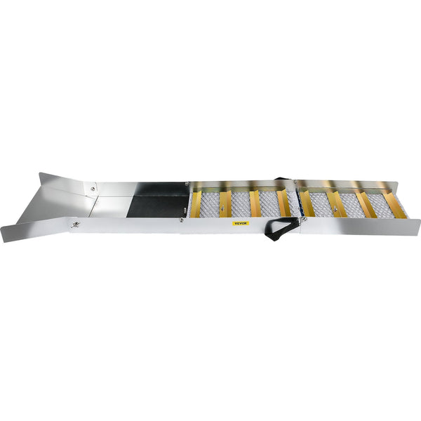Vevor Folding Aluminum Alloy Sluice Box Compact 50" Boxes For Gold Lightweight Equipment Portable With Miner's Moss River Creek Panning Prospecting Dr