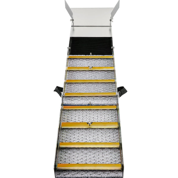 Vevor Folding Aluminum Alloy Sluice Box Compact 50" Boxes For Gold Lightweight Equipment Portable With Miner's Moss River Creek Panning Prospecting Dr