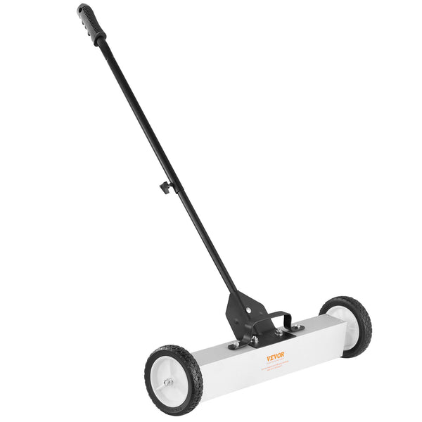 Vevor 22.6 Kg Rolling Magnetic Sweeper With Wheels Push Type Pick Up Large Pickup Lawn Telescoping Handle Easy Cleanup Of Workshop Garage Yard Lawn Mo