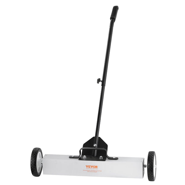 Vevor 22.6 Kg Rolling Magnetic Sweeper With Wheels Push Type Pick Up Large Pickup Lawn Telescoping Handle Easy Cleanup Of Workshop Garage Yard Lawn Mo