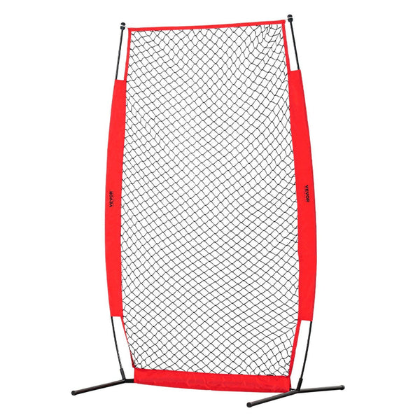 I Screen Baseball For Batting Cage 7X4 Ft & Softball Safety Body Protector Portable With Carry Bag Ground Stakes Pitching Net Pitchers Protection Base