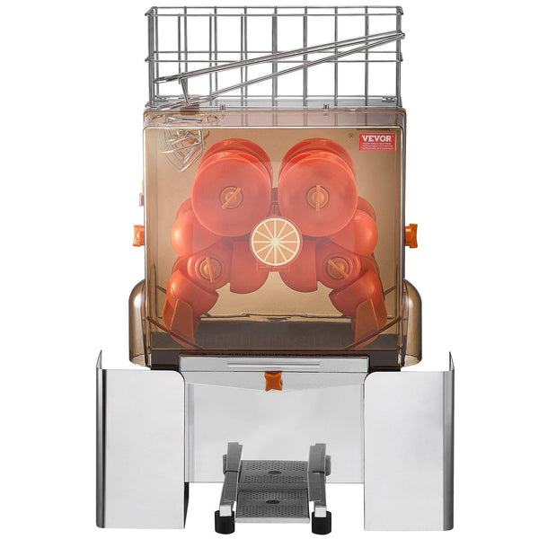 Vevor Commercial Orange Juicer Machine, 120W Automatic Juice Extractor, Stainless Steel Orange Squeezer For 20 Oranges Per Minute, With Pull Out Filte