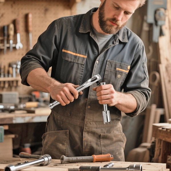 Vevor Socket Set 39 Pieces 9.5 & 6.4 Mm Drive And Ratchet Sae Metric Size Mechanic Tool Kit With Wrench Accessories Storage Case Cr V Alloy Steel For